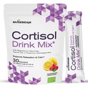 Musebeam Cortisol Calm Drink Powder Mix - Calming Stress Support Packets for Women Men with Ashwagandha Magnesium Glycinate - Relaxing Raspberry Lemonade Flavor for Healthy Cortisol Levels Relax Focus