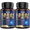 2Pack NAD+ Supplement, Next-Gen NMNH Liposomal 500mg, NR NMN Supplement Alternative, High Absorption NAD+ with Curcumin, Niacinamide for Cellular Energy, DNA Repair, Healthy Aging, 120 Softgels