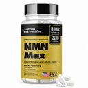 Justified Laboratories NMN Max 18,000mg - Pure Beta Nicotinamide Mononucleotide - NAD Alternative for Energy, Longevity & Brain Support - Vegan, Third-Party Tested - 120 Caps, 600mg Serving