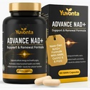 NMN 250mg NAD+ Supplement – Cellular Energy & Mitochondrial Support with CoQ10, PQQ & Rhodiola – Anti-Fatigue, Focus & Longevity Support – 60 Vegan Capsules