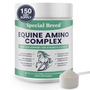 150-Day Supply Horse Amino Acid Supplement - Equine Amino Complex for Muscle, Topline & Recovery Support - Supports Strength, Tissue Repair & Vitality - Daily Horse Supplement Powder