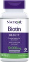 Natrol Biotin, Maximum Strength, 10,000 mcg Tablets 100 ea (Pack of 4)