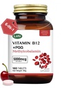 LIIFE Methylcobalamin (Higher PQQ + Vitamin B12) 5000 mcg | Boosts Antioxidant Power & Mitochondrial Support, Promotes Brain & Nerve Health | 180 Chewable Tablets, Gluten-Free Formula, Cherry Flavor