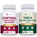 Migcopat Cortisol Supplements for Women 120 Capsules Bundle TUDCA Supplement 3650mg 120 Capsules