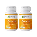 EZ Melts Dissolvable Folate 1,667 mcg DFE - Methylated Folate Supplement - Heart Health & Healthy Fetal Development - Non-GMO, Vegan & Dairy-Free - Orange Blast -120 Dissolvable Tablets (120 Servings)