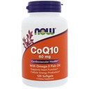 NOW Foods CoQ10 w/Omega 3 Fish Oils, 60 mg, 120 Sgels (Pack of 4)