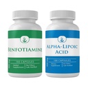 PURE ORIGINAL INGREDIENTS Benfotiamine and Alpha-Lipoic Acid Bundle, 100 Capsules Each, Always Pure, No Additives or Fillers, Lab Verified