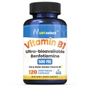 Vitamin B1 750MG, 120 Capsules, Non-GMO, Vegan, Gluten Free, Benfotiamine (500mg)