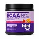 HINI BCAA Powder, 2:1:1 Branched Chain Amino Acids with Electrolytes, 6000mg BCAA Blend, L-Leucine, L-Isoleucine & L-Valine, Strawberry Orange Flavor, 250g, 30 Servings
