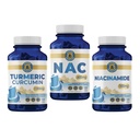 Vykee Nutrition Inflammation & Recovery Bundle – Turmeric, NAC & Niacinamide | Supports Joint Health, Detox & Cellular Support | Daily Wellness & Longevity