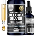 Premium Immune Defense Liquid Drops Supplement, Homeopathic High-Grade Mild Silver Protein, 1500PPM, 4 FL OZ