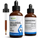 ENP Nano Silver Solution 32 PPM – Ultra Fine Metallic Colloidal Silver Liquid, High Purity, Lab-Grade Process, Amber Glass Bottle with Dropper, 4 oz