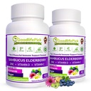 7X Elderberry with ZINC, Vitamin C, Vitamin D, Echinacea, Ginger & Indian Gooseberry (Amla) Premium Capsules 90 ct, All Natural,Vegan,Non-GMO, No Rice Powder, No-Gluten, No Sugar (Pack of 2)