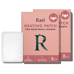 Rael Heating Patches, Herbal Heating Patches - Period Heating Pads for Cramps, Ultra Thin Design, On The Go Size, for All Skin Types (16 Count)