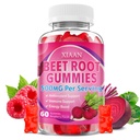 Beet Root Gummies for Women & Men, Beetroot Supplement Beet Chews with Vitamins Grape Seed for Antioxidant Supoort & Immune Health, Sugar-Free/Vegan/Organic,Raspberry Flavor 60 Count