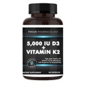 5,000 IU Vitamin D3 with Vitamin K2-60 Capsules