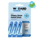 Wizard Wellness Happy Nose Nasal Inhaler Stick for Sinus Relief, Essential Oil Aromatherapy Inhaler, Menthol Eucalyptus & Peppermint Vapor Stick, Drug-Free Nasal Spray Alternative, Glacial Mint 3-Pack