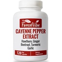 Cayenne Pepper Capsules, 7-in-1 Blend with Hawthorn, Ginger, Beetroot, Garlic & Turmeric, 120 Vegan Capsules, 2 Month Supply, Non-GMO and Gluten Free Capsaicin Pills