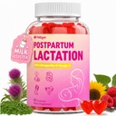 Lactation Support - Lactation Supplement for Breastfeeding Moms | DHA, Moringa & Milk Thistle Lactation Gummies to Boost Milk Supply | Postnatal Vitamins with Postpartum Mood Support - Vegan, 60 Count