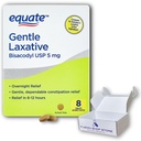 Gentle Laxative 5mg- Bisacodyl 5mg Tablets, 8ct (Pack of 1), Boxed By Fusion Shop Store