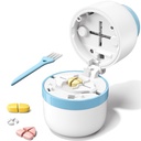 Daviky Pill Cutter 1/4, Adjustable Pill Cutter Splitter for Small and Tiny Pills with Accurate Alignment, Dual Safety Blades, Tablet Cutter for Small or Large Pills, Vitamins, Medication, Easy to Use