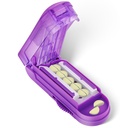 Pill Cutter Splitter for Small and Tiny Pills, Pill Cutter for Small or Large Pills, Pill Splitter for Multiple Pills at a Time with Centering Device and Stainless Steel Blade (Purple)