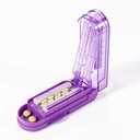 Pill Cutter Splitter for Small and Tiny Pills, Adjustable Pill Cutters for Small Tablets, Accurately Cuts Multiple Pills at Once (Sharp Blade with Safety Guard,Non-Slip Silicone Edge)