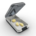 Fullicon Secure Precise Pill Cutter for Small Pills, Safe Tablet Slicer for Large Tiny Pills, Easy to Clean Coupe Pillule Portable Travel (Black)