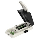 2025Auto Centering Pill Cutter Device, Pill Splitter Made of Aviation Aluminum Alloy with 402 Stainless Blade, Anti Cut Design,Ergonomic Operation Control,Designed in The USA (White)