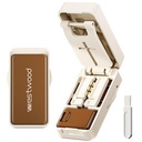 Pill Cutter Splitter for Small and Tiny Pills, 1/2 1/4 Pill Cutter for Small or Large Pills, Pill Splitter for Multiple Pills at a Time with Centering Device and Stainless Steel Blade (Brown)