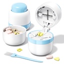 Pill Cutter 1/4 – Adjustable Cutter for Tiny to Large Tablets, Dual Blade Design for Accurate Quarter Cutting, Built-in Box, Senior-Friendly, Travel Use
