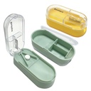 2 Pack Pill Cutter for Small or Large Pills, Portable Pill Splitter 2-in-1 Pill Case with Stainless Steel Blade, Cuts Pills, Vitamins, Tablets