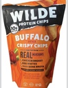 Wilde Protein Buffalo Crispy Chips, big bag 8.5oz - 10g Protein per Serving, Made with Real Chicken & Egg Whites, High Protein Snack, Gluten Free, Bold Spicy Flavor