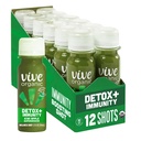 Vive Organic Detox + Immunity Dual-Boost Shot, Superfood Veggie Blend, Organic Juice, Gluten Free, Vegan, 2 Fl Oz (Pack of 12)