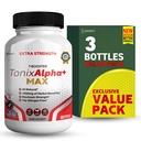 Tonix Alpha+ Max T-Booster Supplement, 1505mg Herbal Complex, 60 Capsules, 30 Day Supply, All Natural, Vegan Friendly (3)