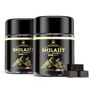 Pure Himalayan Shilajit Gummies for Men & Women, Organic Ashwagandha Gummies, 85+ Trace Minerals & 75% Fulvic Acid for Energy, Stamina & Immune Support, Vegan Non-GMO, 120 Count