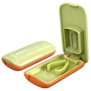 JohnBee Pill Cutter - Sharp & Durable Silicone Pill Splitter, Non-Slip Base, Portable Tablet Cutter for Daily Medication, Vitamins & Supplements. Designed for Swallowing Difficulties & Pets (Green) | Sharp & Durable Silicone Pill Splitter, Non-Slip Base, Portable Tablet Cutter, For Swallowing Difficulties & Pets