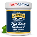 Amish Origins Pain Relief Ointment 4 oz Maximum Strength All Natural Discomfort Reliever for Joint, Muscle, Knee, Back, Neuropathy