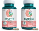 NEURIVA Original Decaffeinated Clinically Tested Nootropic Brain Supplement for Memory,Focus & Concentration,NeuroFactor & Phosphatidylserine,28ct Capsules,(Pack of 2)