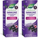 Nature's Way Sambucus Immune Elderberry Syrup,Elderberry Extract,Vitamin C and Zinc with Propolis&Echinacea for Immune Support*,with Superfood Antioxidants(1),8 Fl Oz (Packaging May Vary),(Pack of 2)