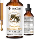 Organic Bee Propolis Tincture 20% – 2 fl oz Alcohol-Based Liquid Extract – Natural Bee Product for Immune, Respiratory & Antioxidant Health Support