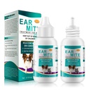 2 Pack Ear Mite Treatment for Dogs and Cats, with Aloe Vera, Cat Ear Mite Treatment Cleaner on Contact & Soothes Itching, Vet-Recommended Formula for Ear Infection Treatment Drops