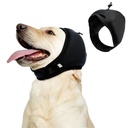 LIANZIMAU 2CM Noise Reduction Padding Dog Ear Muffs Noise Protection Comfort Calming Hoodie for Fireworks Anxiety Adjustable Dog Ear Covers for Grooming with Elastic Eye Strap Polyester