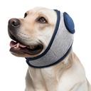 Thickened Dog Ear Muffs for Noise Cancellation–5 Sizes Adjustable Strap No Shake Ear Wrap for Anxiety Relief Fireworks Thunder Grooming Bathing & Hematoma Recovery for Small Medium Large Dogs-L