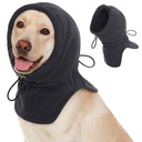 Dog Calming Hoodie Pet Ear Warmer Covers for Noise, No Flap Ear Wrap for Dogs, Quiet Ears Dog Hoodie Anxiety Relief Dogs Hat Calming Hood Head Cover, Darkgrey M