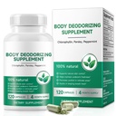 Body Deodorizing Supplement, (120 Capsules) Chlorophyll Capsules for Body Odor, Fresh Breath, Natural Odor Control Chlorophyll Pills for Men & Women,Vegan