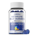 Aube'Azur Methylene Blue Gummies for Humans, 14mg Methylene Blue Supplement with L-Theanine, NAC, Nicotinamide & CoQ10 for Men Women, Fast-Absorbing, Vegan, Sugar-Free, Blueberry Flavor, 60 Count