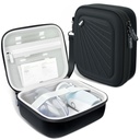 Krypthos Carrying Case Compatible with Compact Portable Handheld Inhaler Nebulizer or Asthma Inhaler for Adults and Kids, Inhaler Spacer Bag, Compact Medical Holder Case (Black)
