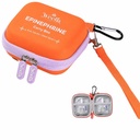 Protective Carry Case for 2 Neffy Epinephrine Nasal Sprays, Purple | Clearly Labeled, Quick Access, Hard Shell Protection, Easy to Wipe Clean, for Allergy Emergencies & Daily Carry