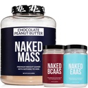 NAKED Chocolate Peanut Butter Mass Protein 8LB - EAAs (50 Servings) - BCAAs (100 Servings) – Bulk; Vegan; Non-GMO; Gluten Free; Soy Free